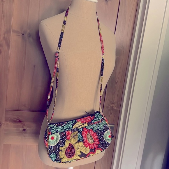 Vera Bradley small crossbody purse bag Womens Floral Boho Hippie cottage Core - Picture 2 of 13